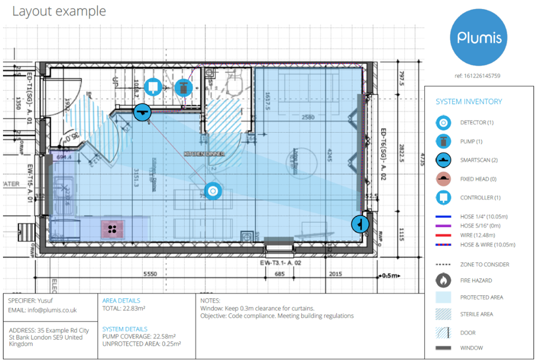 Layout tool screenshot showing Automist design