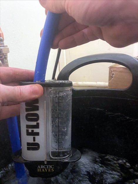 Automist water flow pre-installation test