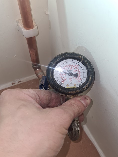 Automist water pressure pre-installation test