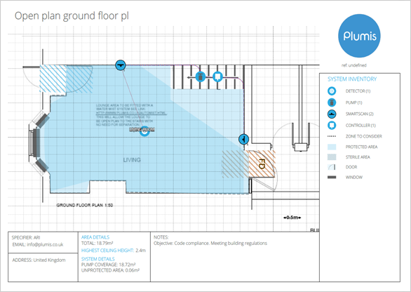Open plan ground floor approved by building control