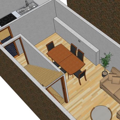 HMO open plan escape route Inner room arrangement